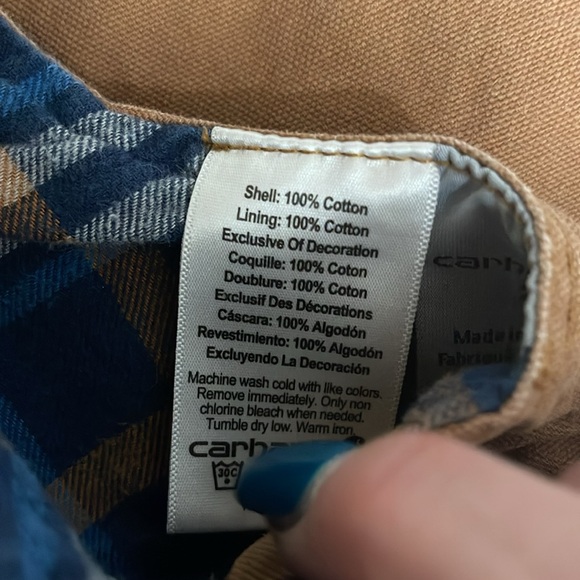 Carhartt Toddler 2T flannel lined overalls Tan - Picture 3 of 8